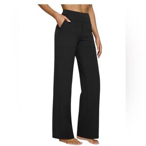 Amazon G4 Free Ever Going Black Women’s Yoga Pants Wide Leg With Side Pockets